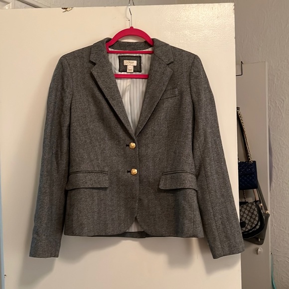 Brand New Houndstooth J.Crew Blazer with Gold Buttons - Women’s Size 6 - Picture 1 of 7